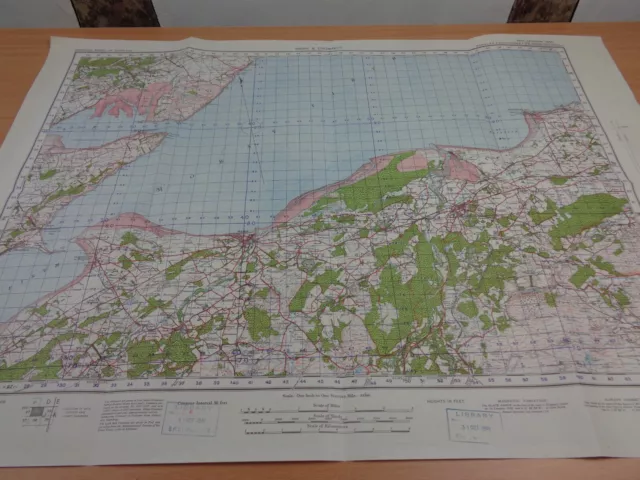 WW2 map "NAIRN & CROMARTY" with SECRET ROCKET BASE INK STAMP (V1 & V2 ROCKETS)