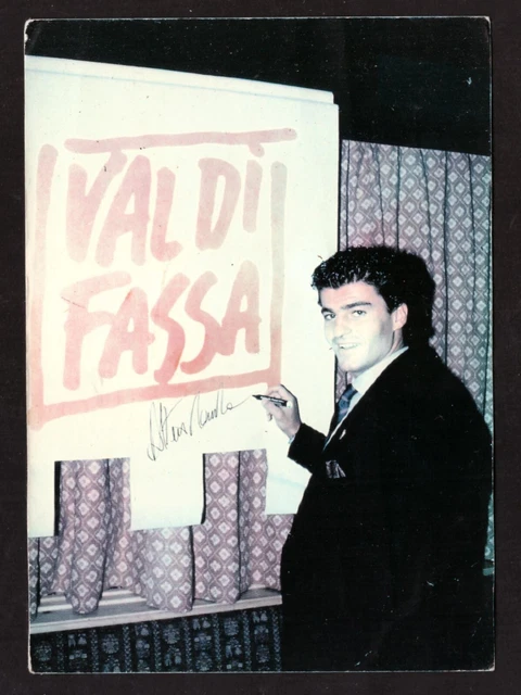 Cartolina Val di Fassa Autografata Alberto Tomba - Non Viaggiata