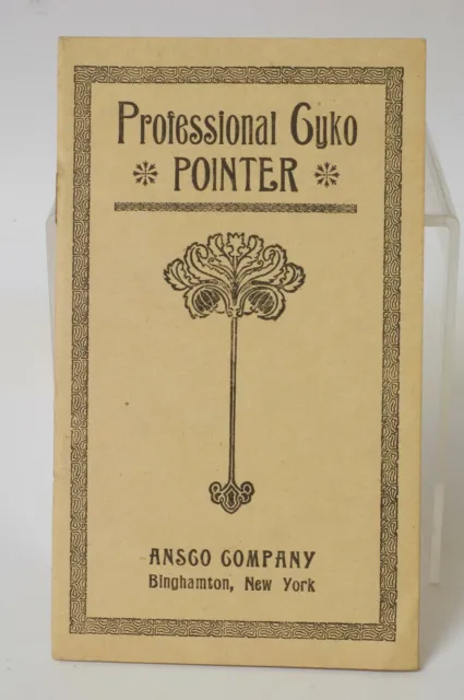 F66565~ Folleto de papel de emulsión lenta puntero Cyko profesional Ansco - ¿años 1920?
