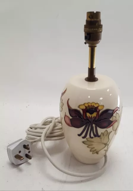 Vintage Moorcroft Ceramic Table Lamp Base Light Stem Housing and Plug Floral Vintage Moorcroft Ceramic Table Lamp Base Light Stem Housing and Plug Floral