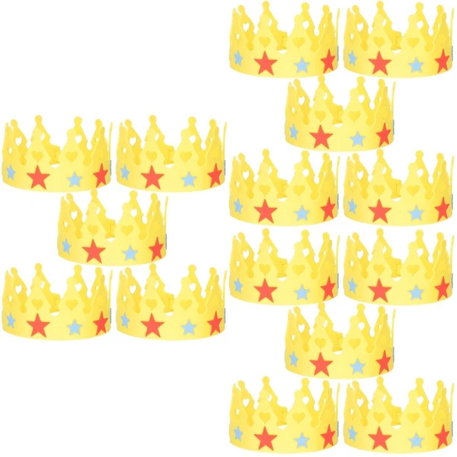 GMMG Lot De 5 Couronnes Des Rois Anniversaire Enfants - Or - Fête Royale