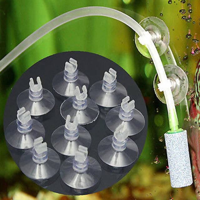 10 Aquarium Fish Tank Suction Cup Sucker Holders For Air Line Tube Hose P.fa