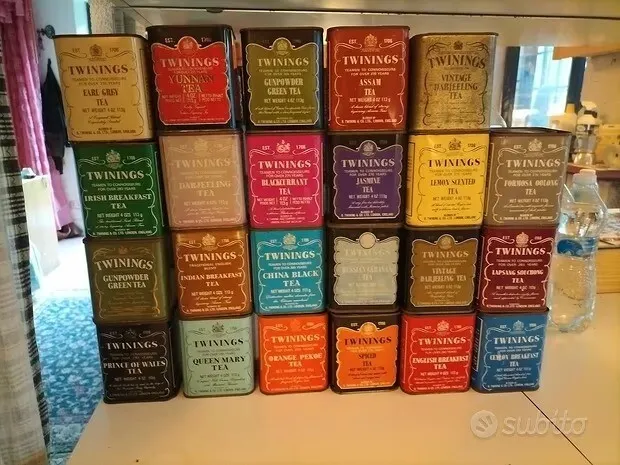 collezione completa 20 scatole latta tea box twinings vintage