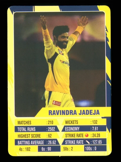 1 X CARD IPL Cricket Indian Premier League 2022 # Ravindra Jadeja ≠ ...