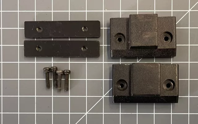 2 Technics SL1200 MK2 Turntable Dust cover brackets with hardware Used DJ