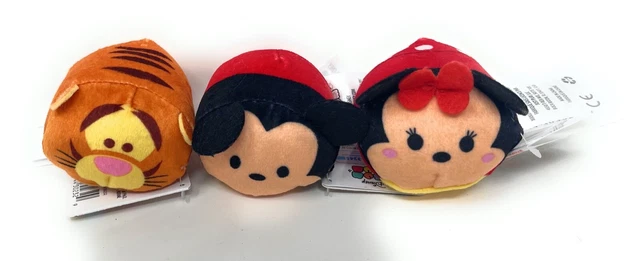 Disney Tsum Tsum Mini 3" Plush Mickey Mouse/Minnie Mouse/Tigger - Lot of 3
