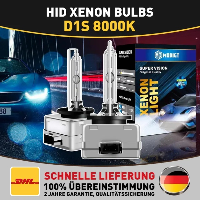 2x D1S XENON Brenner BLACK 6000K hell weiß Lampe Lampen Birne Birnen  kingtronix