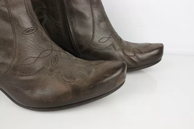 SAN MARINA Bottines boots cuir taupe T 38 Très bon état 2