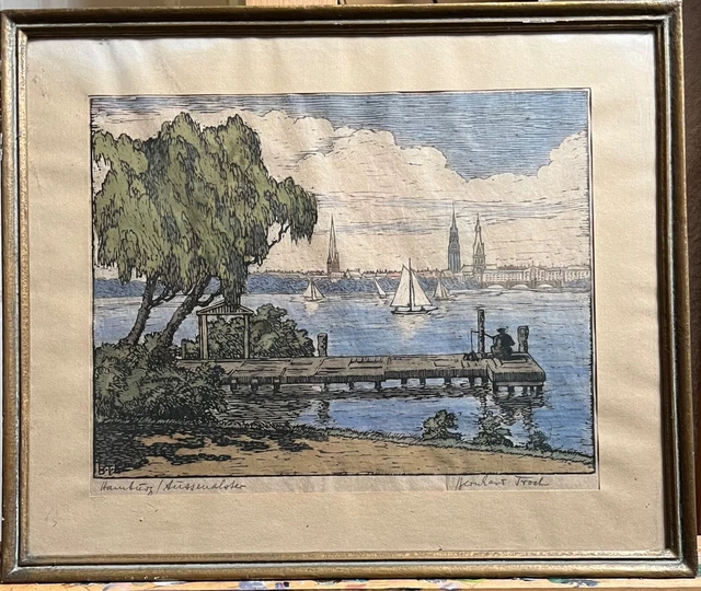 Hamburg, Gemälde, Aussenalster, Bernhard Troch