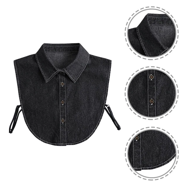 Faux Col En Jean Lavé Manquer Chemise À Décoratif Collier De Dicky