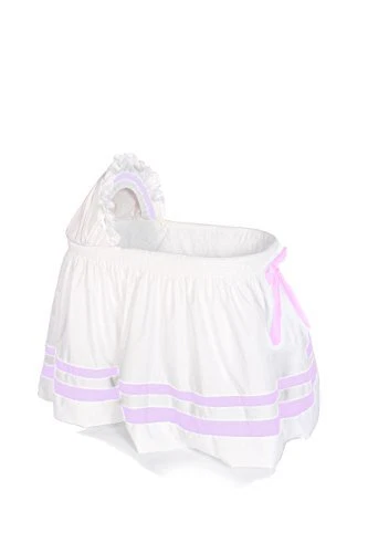 Baby Doll Bedding Modern Hotel Style II Bassinet Skirt Lavender
