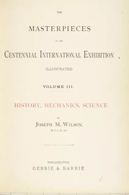 1876 Masterpieces Of Centennial International Exhibition Mechanics Science B265 3