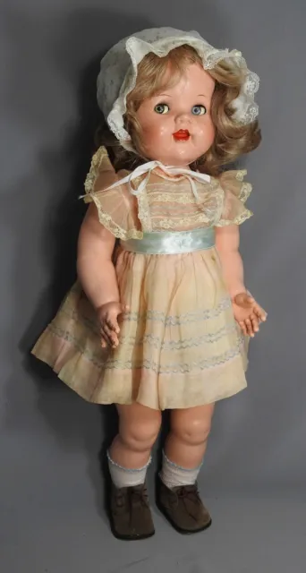 Vintage 1950'S Ideal Saucy Walker Doll 22" Flirty Sleep Eyes With Original Dress