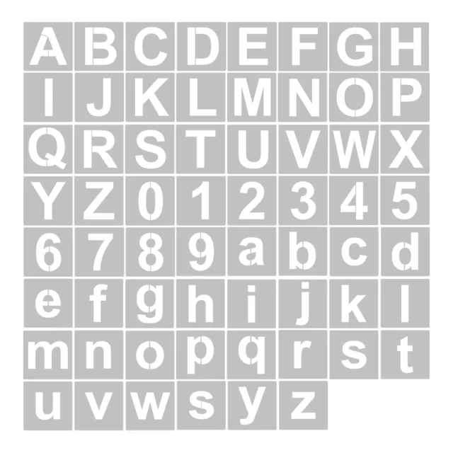 84pcs/2sets 2inch Letter Stencils for Painting On Wood Alphabet Stencils  Number Stencils Spray Paint Stencil Letter Number Stencils for Crafts  Custom