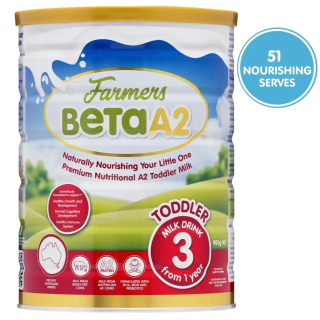 Beta A2 Premium A2 Protein Toddler Milk. Stage 3. 900g