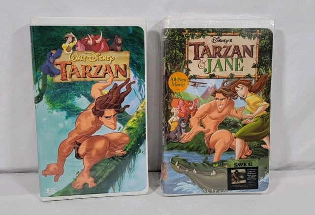 DISNEY TARZAN ,and Tarzan & Jane VHS Clamshell Movie VHS Vintage 1999 ...