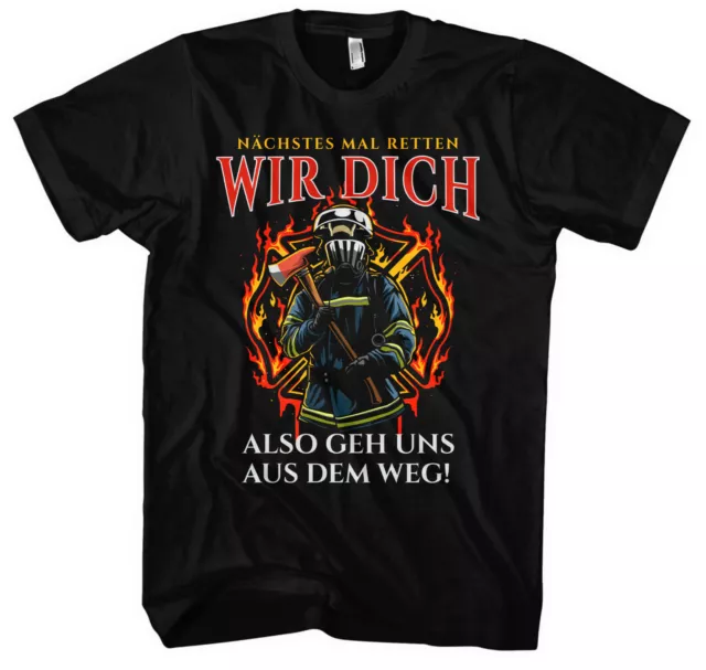 Feuerwehr Herren T-Shirt | Hero FFW Firefighter Freiwillige Held Geschenk | M16