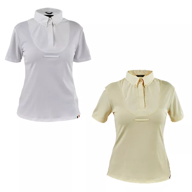 Shires Aubrion Short Sleeve Show Shirt In Yellow Or White 10116