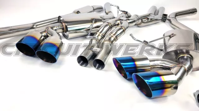 2015+ Porsche Macan GTS, S, Turbo Exhaust with Quad Thick Walled Burnt Tips