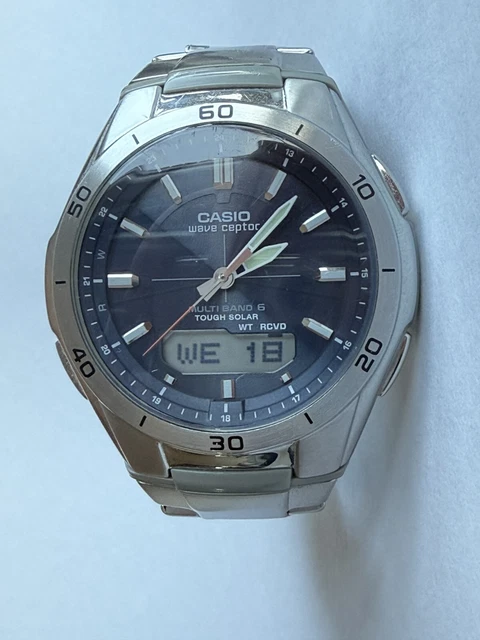CASIO MEN WATCH WVA-M640D Wave Ceptor Analog-Digital Display Quartz ...