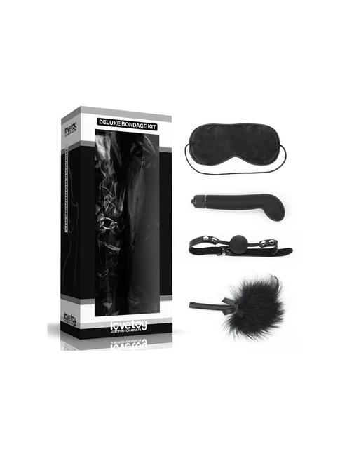 Kit Bondage Deluxe con Vibrador Negro