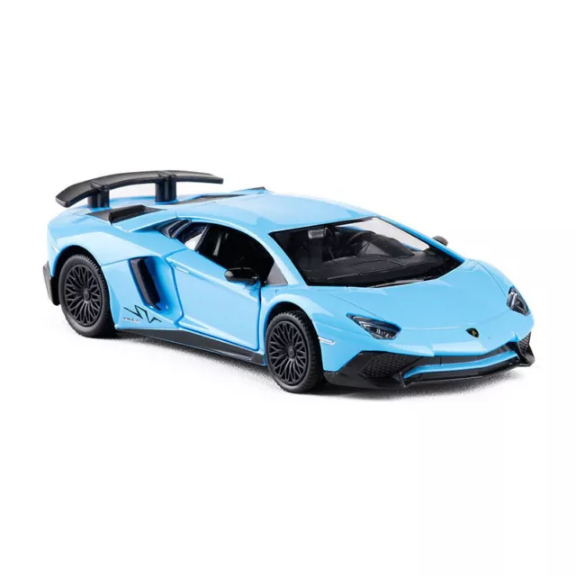 1:36 Lamborghini Aventador LP750-4 SV Diecast Model Car Boys Toys Gifts Blue