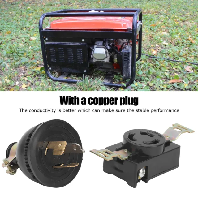 Generator 3Holes Socket Plug Single‑Phase Copper Diesel Engine Parts 3/5/6.5/8KW