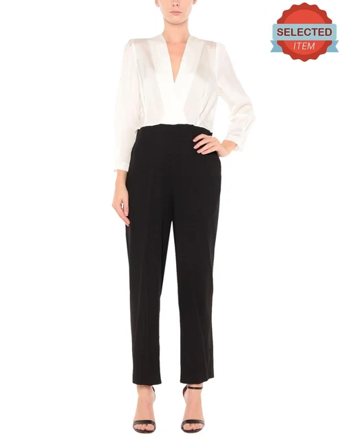 RRP €285 Tuta Sandro Adenia US10 FR42 XL Miscela Lana Tagliata a Contrasto