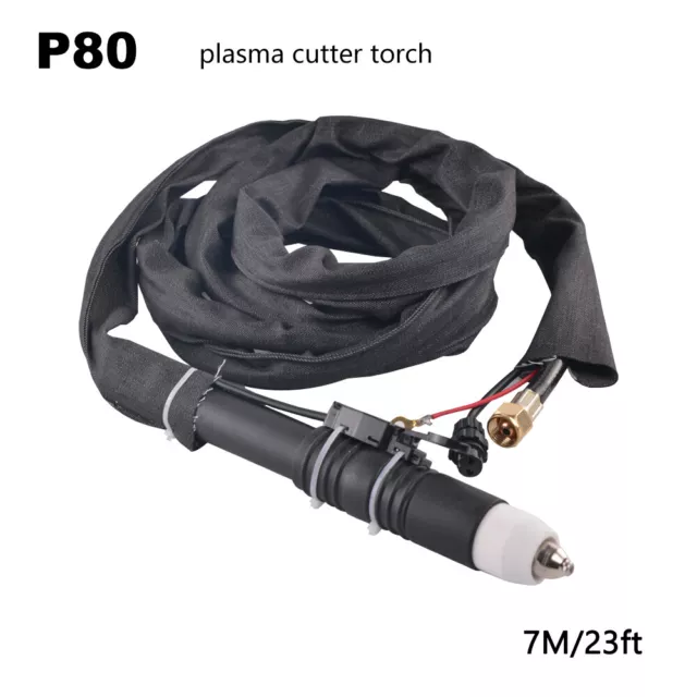 P80 Plasma Cutting Straight Pencil Head Body Torch Set Complete 23feet & 7m P-80