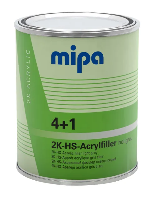 Mipa 4+1 Acrylfiller HS HELLGRAU Füller Dickschichtfüller Autolack 1 Liter