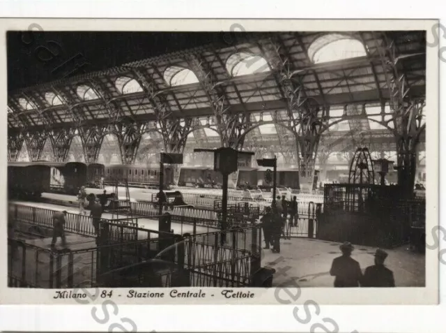 Rm Cartolina  Milano Stazione Centrale Interno Ferrovie Tettoie 1931 Viaggiata