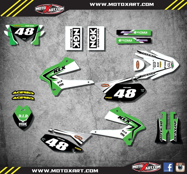 Kawasaki KLX 250 2008 - 2016 Full custom sticker kit REBOUND style decals