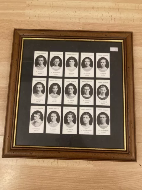 TADDY & Co - PROMINENT FOOTBALLERS Chelsea 15 SOCCER REPRINT CARDS Framed