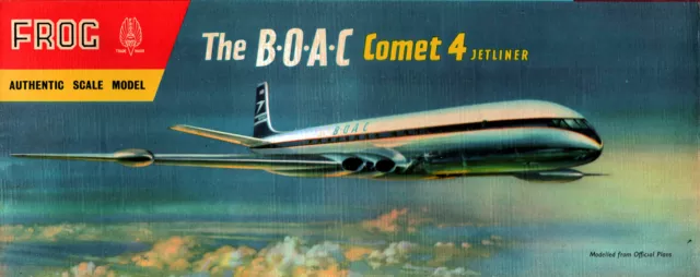 Frog 1/96-Scale De Havilland Comet 4 Jetliner Kit# 356P (1958) Boac Open Box Unb