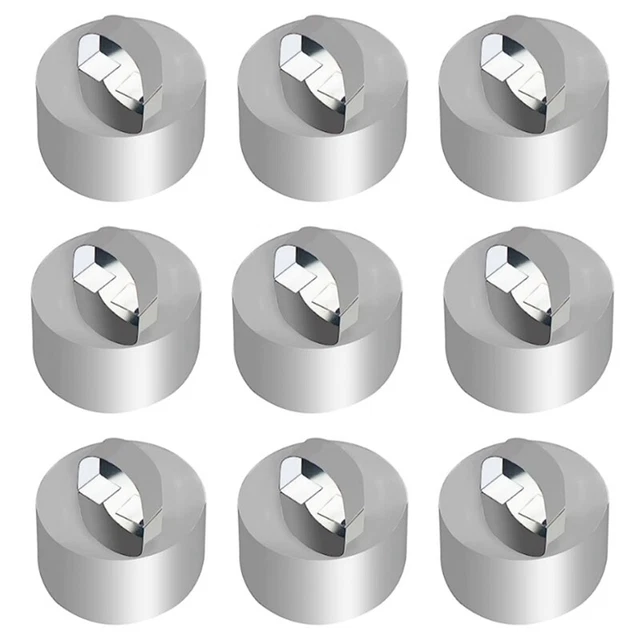 Confezione da 9 stampi per anelli per torte in acciaio inox da 3,15 pollici per cucinare con tappo A5Q31608