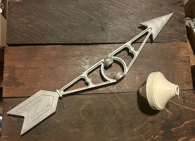 Vintage Aluminum Weathervane Arrow Robbins Maryville Mo.