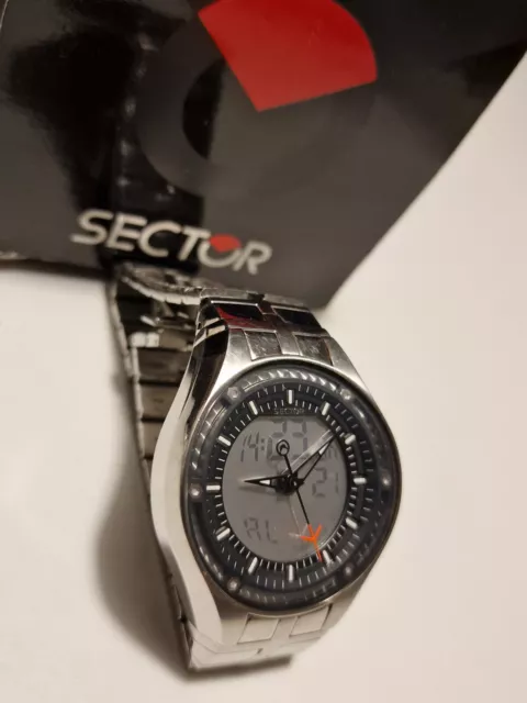 Orologio Sector 550 Anadigit, Analogico Digitale Watch 43 mm