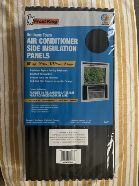 Frost King Air Conditioner Side Insulation Foam Panel 9 W x 18 H x 7/8” 2-Pk New