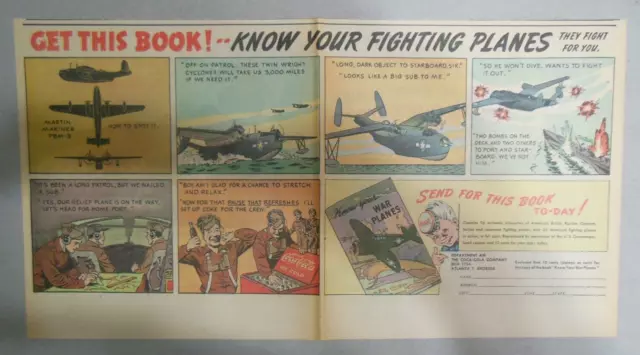 Coca-Cola War Time Ad: "Martin Mariner PBM-3" from 1943 Size 7.5 x 15 inch