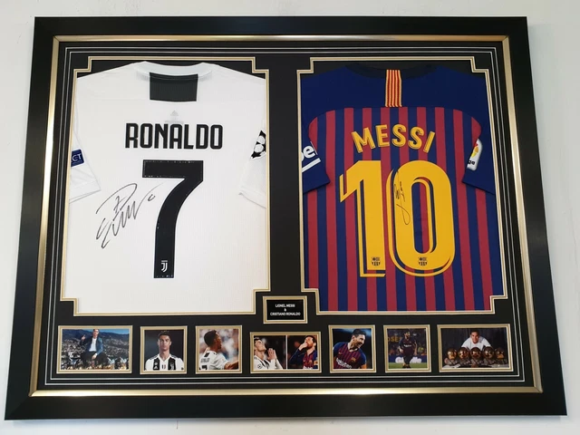MAILLOT DÉDICACÉ MESSI Ronaldo Certificat D'authentification Neuf EUR 5