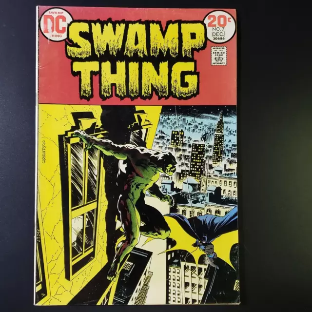 SWAMP THING #7 1973 DC 1st Series BERNIE WRIGHTSON Cover Comic Art Batman App