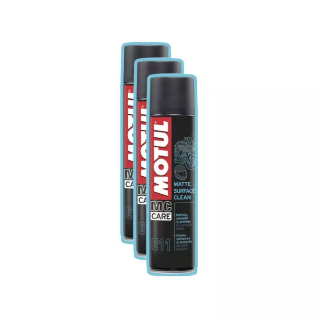 3x MOTUL MCCARE E11 MATTE SURFACE CLEAN TROCKENREINIGER MATT EFFEKT 400ml