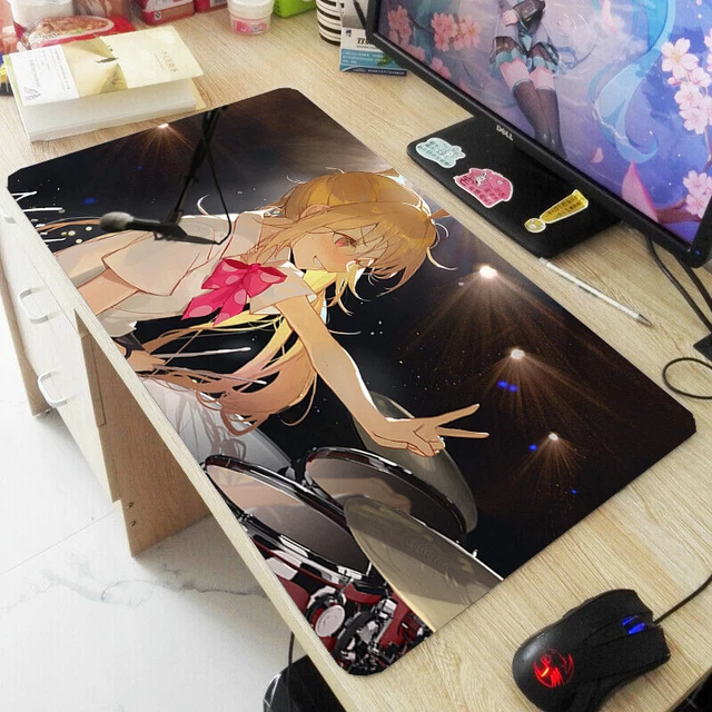 bocchi the rock ijichi nijika Desk Mouse Pad Mat Large Keyboard Mat 40X70cm T06