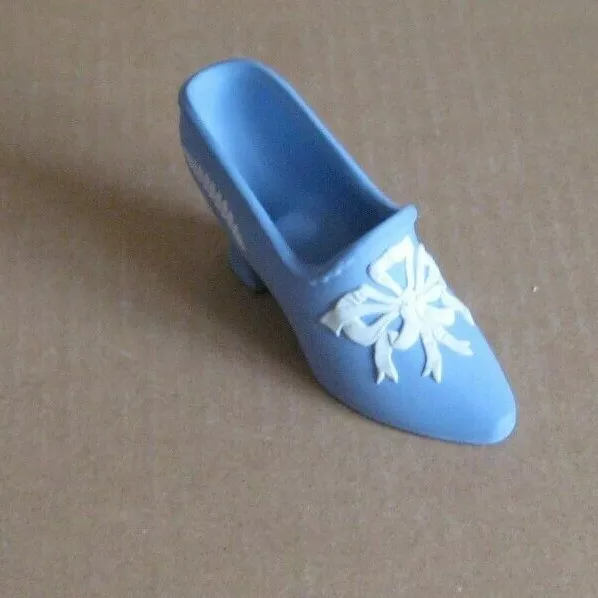 Wedgwood Blue Jasperware Miniature Shoe