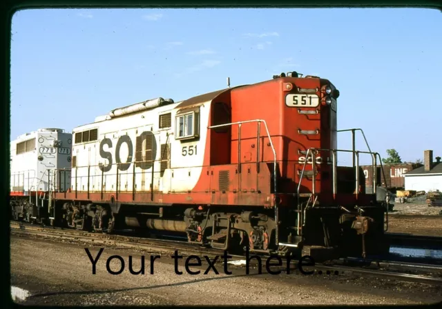 a572 Orig. Slide SOO Line 551 GP9 Schiller Park, IL on 7-25-82