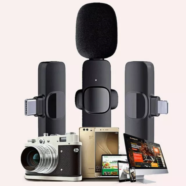 2023 Drahtloses Lavalier-Mikrofon Audio-Video aufzeichnung Telefon-Mikrofon
