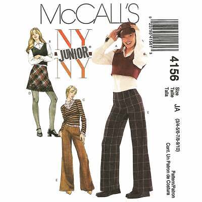 McCalls Sewing Pattern 4156 Top Skirt Trousers Age 3-10 Girls Y2K B&W Env Uncut