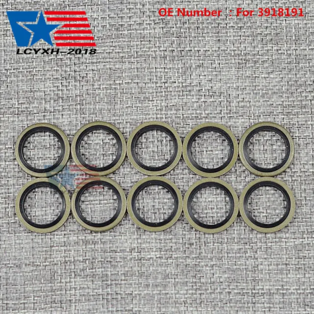 NEW 10x Banjo Bolt Fuel Sealing Washers For 12MM Cummins Replaces 3963983 USA