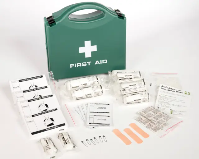 Standard First Aid Box with 1-10 person contents - HSE Compliant CE Long Exp