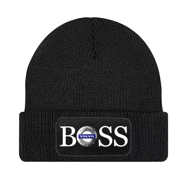 Volvo Auto B-ss Logo Schwarze Beanie Strickmutze - STRICK201